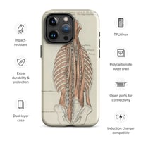 Image 1 of Antique Bookpage Detailed Anatomical Illustration Human Torso Tough Case for iPhone®