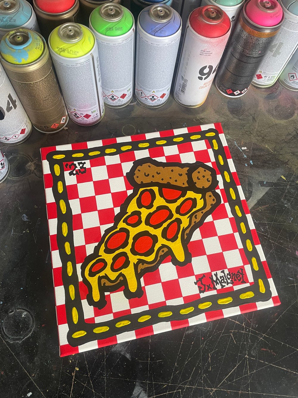 Original Pizza Slice Painting!