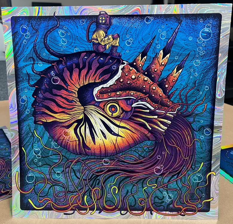 Image of Beneath The Surface - Art Print - Swirl Foil - Dot Foil - White Lava Foil