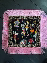 Image 8 of Leopard Pinup Girl Cushion Cover