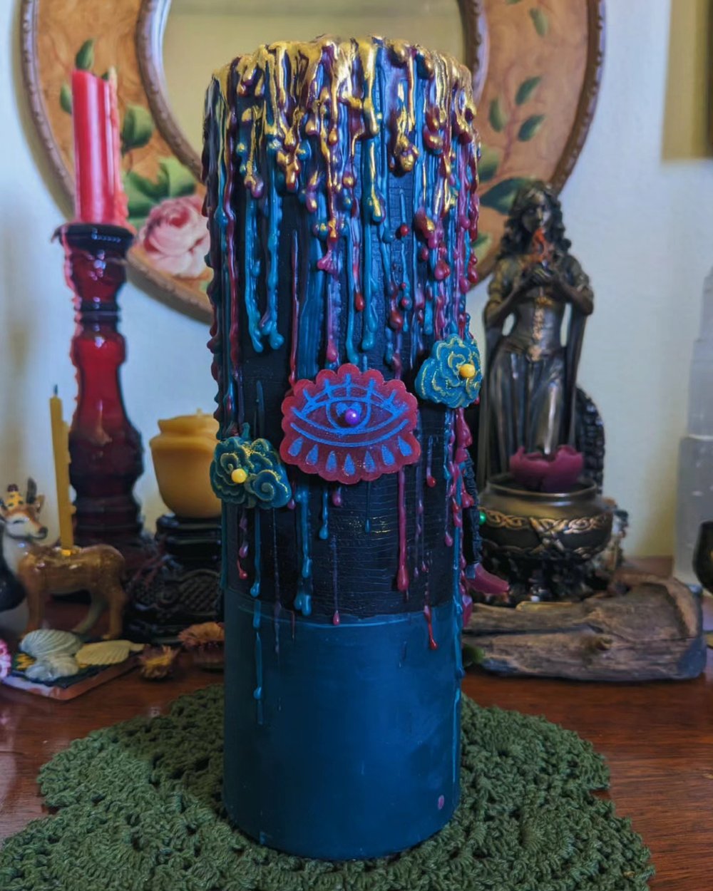 Image of Moon Card 9" Pillar