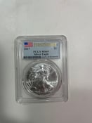 Image of 2017 Silver Eagle Pcgs MS69. (First Strike)