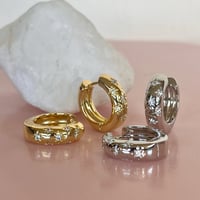 Image 1 of Chunky Star Huggie Hoops