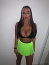 Betty Spagetti Neon Green Tassle Skirt