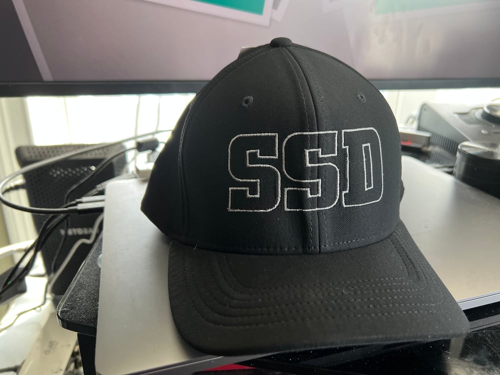 Nike Black Fitted Classic 99 Hat with Grey SSD Outline Logo