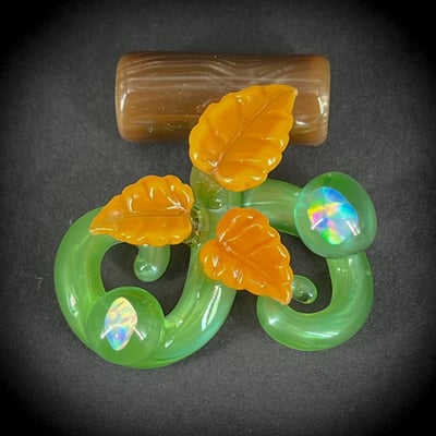 Image of Orange Trifoliate Opal Vine Pendant