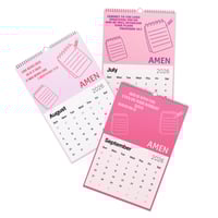 Image 1 of BIBLE VERSE PINK CALENDER 2026