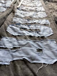 Image 2 of Black/Blue Unisex Baggy Oversized Distressed Sweatpants