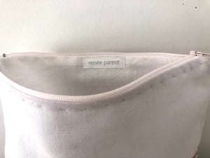 Image of claudine french vintage trimmed red and lilac bag