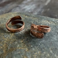 Image 2 of Adjustable Hammered Copper Ring 