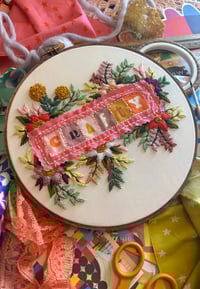 Image 4 of 8” ‘Crafty’ letters floral hoop