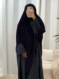 Image 1 of navy jersey khimār
