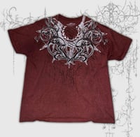 Image 1 of (xl) maroon helix tee