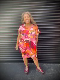 Image 6 of Milano dress with pockets - mixed pattern fabrics