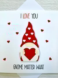 Image 3 of Handmade Gonk Love Anniversary Card - Cute Gonk Design for Couples