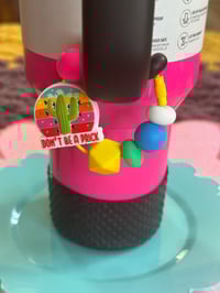 Image 1 of Neon Tumbler handle charm ( cactus)