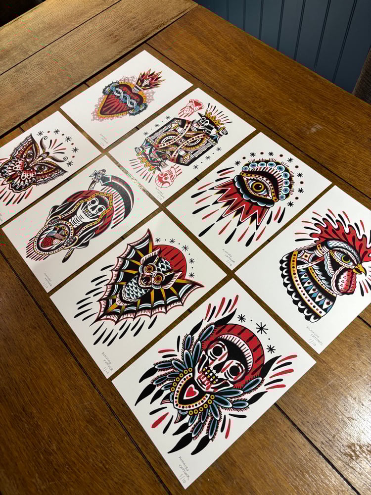 Set 8 Prints A5 / Limited edition of 10