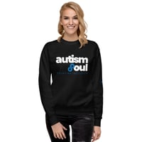 Image 4 of autism soul unisex Premium Sweatshirt black front, back and sleeve print
