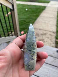 Image 4 of Teardrop Moss Agate Tower