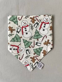 Image 3 of Snowmen - Personalised Snowman Reversible Bandana