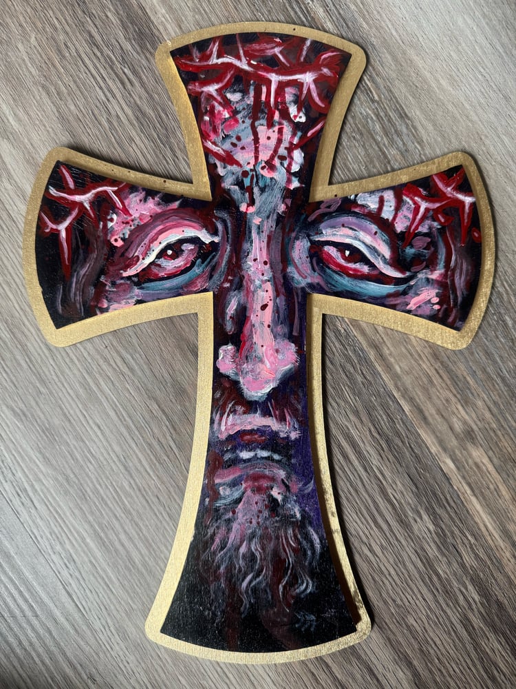 Image of Original Tim Lehi "Crucifix 32" Painting