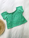 Ready Made Green Spotty Cropped T Top with Free Postage 