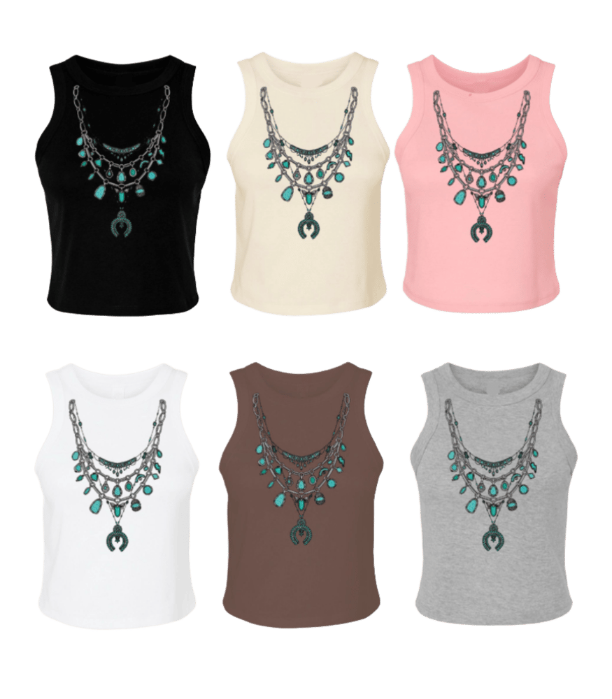 Image of Turquoise pendant western vest 