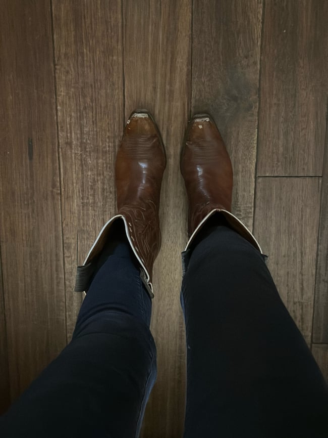 1940s / 1950s Justin diamond pee wee cowboy boots