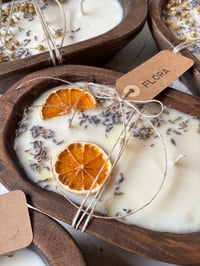 Image 6 of NEW Wooden Dough Bowl Essential Oil Soy Candle