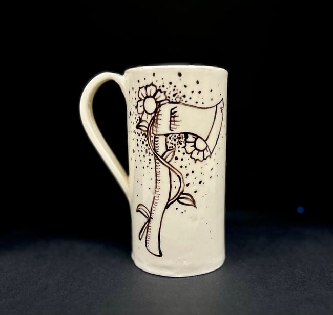 Axe and Flower Mug