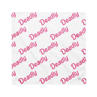 Image 1 of All-over print bandana ”Deadly Barbz” (White)