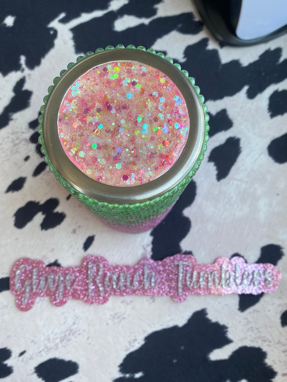 20 oz. Pink/green ombré mermaid tears