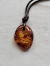  Colourful Amber pendant with cord