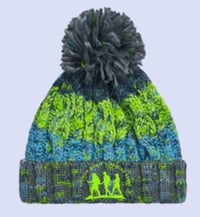 Corkscrew Winter Beanie - Grey/Green