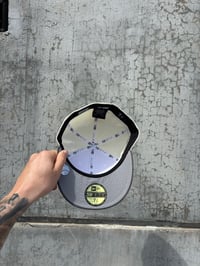 Image 6 of GRAY SUEDE BRIM MULTI TONE OAKLAND ATHLETICS CUSTOM FITTED CAP