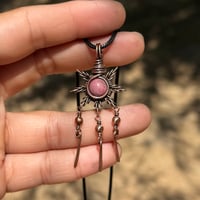 Image 3 of Pink Rhodonite Sun Pendant 🩷