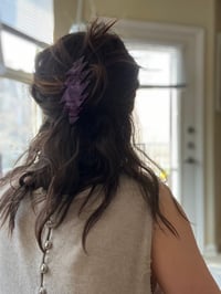 Image 1 of Purple marble 13 point hair clip