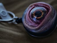 Image 1 of Handmade Realistic Eye Badge Reel Keychain