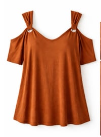 Image 1 of 2X MineTom Open Shoulder Top # 472*10 (Gently Used)