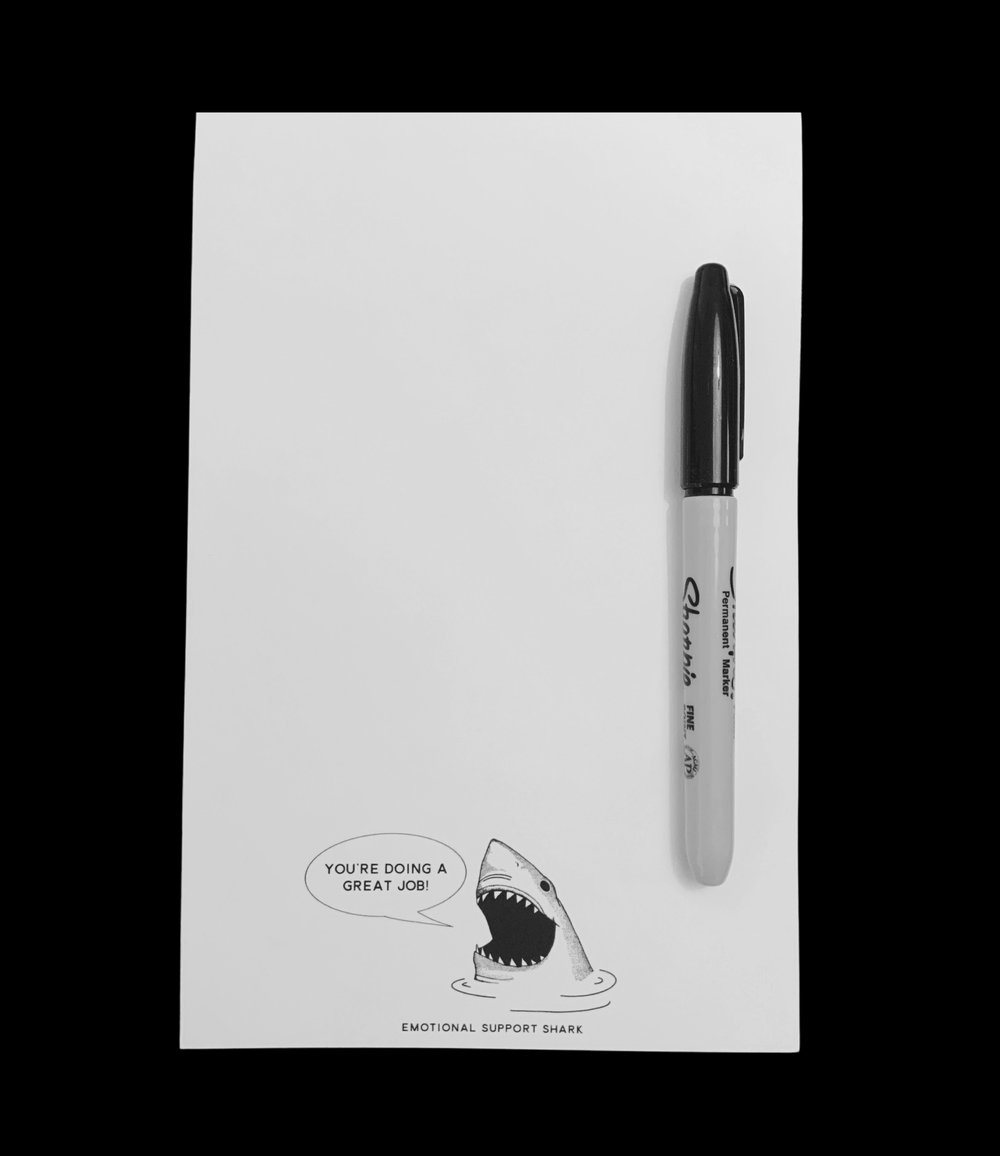 Emotional Support Shark Notepad