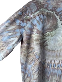 Image 10 of L Unisex Adult Soft Long Sleeve Tee in Stone Spiral Ice Dye