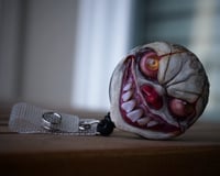 Image 9 of Handmade Pennywise Badge Reel Keychain OOAK