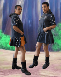 Image 4 of sport cute hoodie dress blue