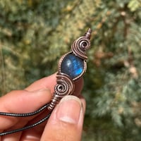 Image 5 of Double Bail Blue Labradorite Pendant 💙