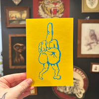 Image 5 of Middle Finger Linocut Prints