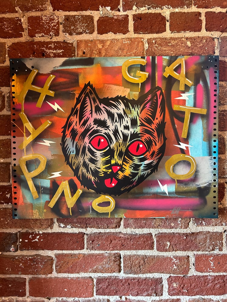 Image of Hypno ⚡️ Gato on Salvaged Metal