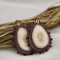 Image 2 of Purple Antler Dangles