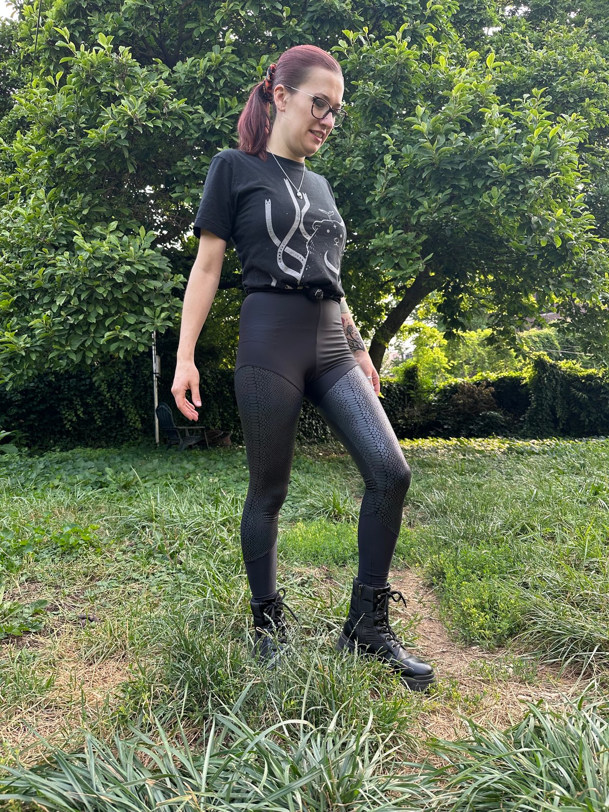 Iridescent Foil Snake Leggings | sophireaptress