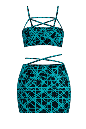 Image of Jewelle Cross-out Set in Electric Blue