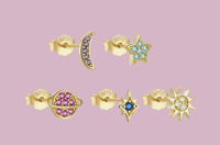 Aurora Gold Stud